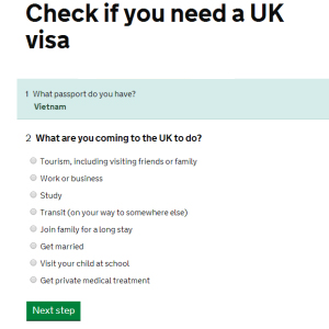 Hướng dẫn khai tờ khai visa Anh