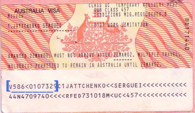 Visa Evidence Number Visa Evidence Number